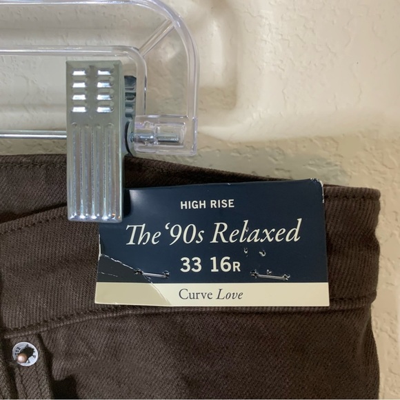 Abercrombie & fitch womens brown the 90s relaxed high rise jean 33 NEW - Picture 4 of 10